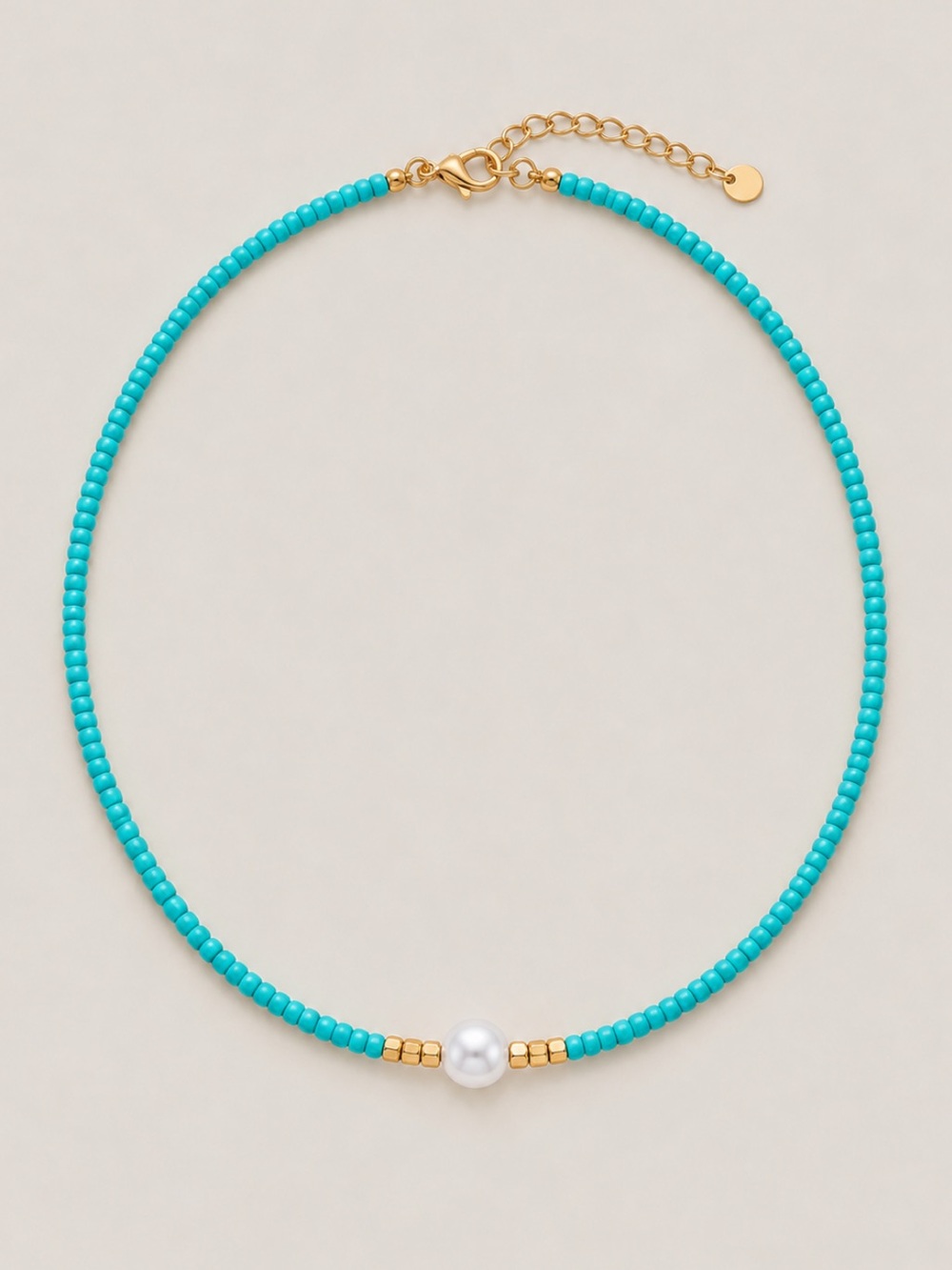 New! Turquoise Pearl Beaded Necklace NWOT